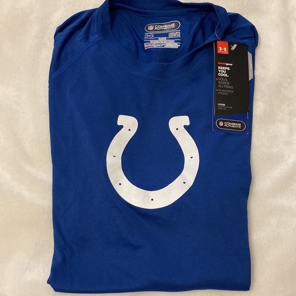 NWT Under Armour Indianapolis Colts mens medium tshirt loose w/ hear gear - Picture 1 of 5